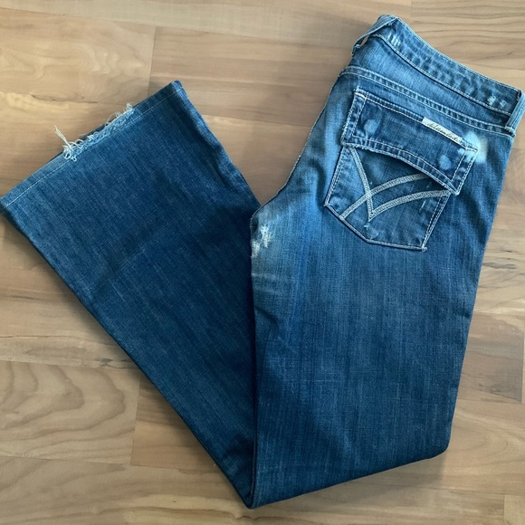 Distressed Belle Flared Jeans: William Rast - Picture 3 of 15